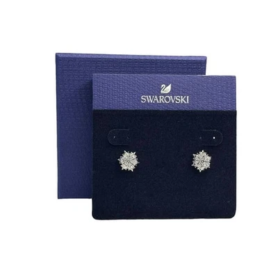 Pendientes Swarovski Magic Copo de Nieve, Blanco, Chapado en Rodio Foto 1 de 4