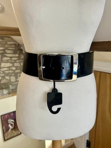Per Una Marks And Spencer Wide Patent Leather Belt Size M 12-14 BNWT - Picture 1 of 6