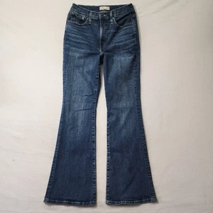 Madewell Perfect Vintage Flare Jeans Womens 28x32 Blue Fade Whisker Western - Picture 1 of 12
