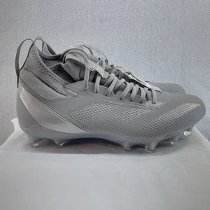 Adidas Football Cleats Men 11.5 Grey Silver Metallic Adizero Impact IF2487 Shoes - Picture 1 of 9