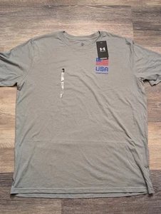 UA Under Armour Freedom Logo USA Flagge T-Shirt Herren Größe 2XL grau kurzarm - Bild 1 von 9