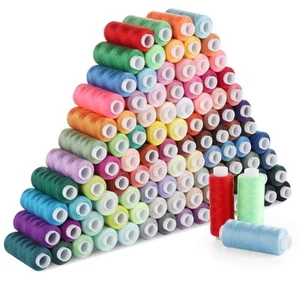 Sewing Thread Set 100 Color 250 Yards Each Spool Polyester Thread Kit with 10... - Picture 1 of 8