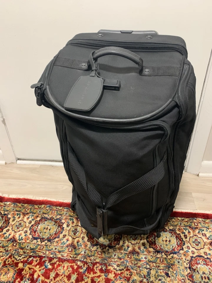 Briggs & Riley Rolling Duffle Bag Black 26" Upright Split Checked Suitcase  - Image 1 of 4