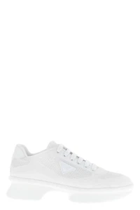 PRADA $1200 White Re-Nylon And Mesh Sneakers New And Authentic - Picture 1 of 5