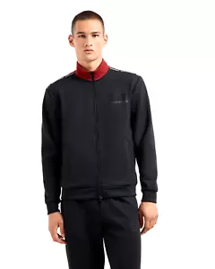 EMPORIO ARMANI EA7 6DPM04 PJZZZ SWEATSHIRT FELPA UOMO CERNIERA ZIP 1200 NERO - Foto 1 di 5