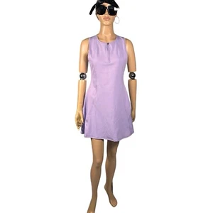90 Degree By Reflex Mini Tennis Dress Size Medium Lavender Athletic Tank Casual - Picture 1 of 9