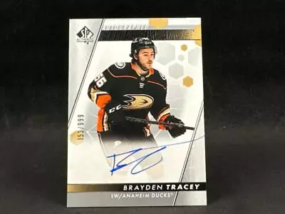 2022-23 UD SP AUTHENTIC BRAYDEN TRACEY #110 ROOKIE FUTURE WATCH AUTO 153/999 - Image 1 of 2
