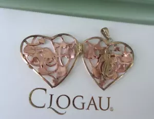 Grande medaglione Clogau oro gallese 9 ct oro giallo e rosa FATA CIONDOLO - Foto 1 di 12