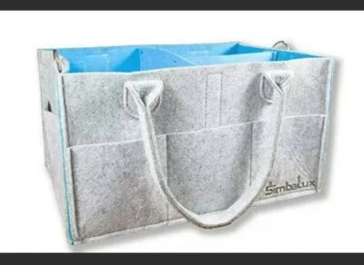 Baby Diaper Caddy Organizer: Large Nursery Storage Bin| Portable Car & Travel  - Image 1 of 3