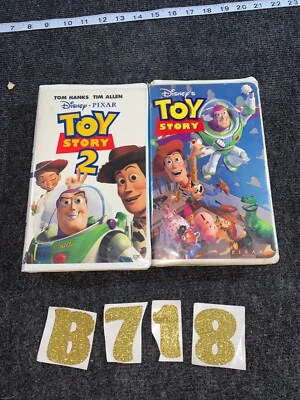 DISNEY TOY STORY 1 & 2 VHS TOM HANKS 1995 1999 PIXAR CLASSIC FAMILY FILMS Foto 1 de 4