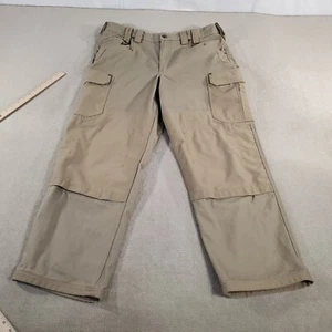 Duluth Trading Pants Mens 38x30 Beige Double Knee Cargo Work Wear Canvas 95209 - Picture 1 of 9