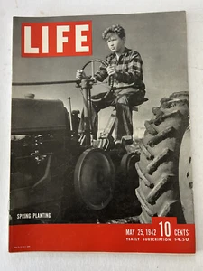 Life Magazine May 25, 1942, Spring Planting, Rita Hayworth, Sub warfare on U.S. - Picture 1 of 3