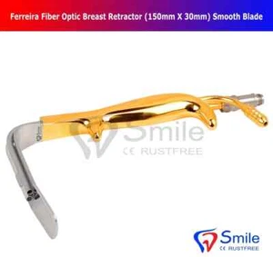 Ferreira Fibber Optic Breast Retractor For Plastic Surgery 150mm X 30mm Blade US - Bild 1 von 4