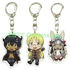 Set of 3 Made In Abyss Anime Acrylic Keychain Regu Riku Nanachi v2 - Picture 1 of 2