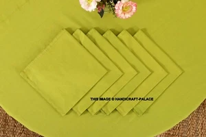 20" Square Neon Green Color Home Party Table Decor Cotton Napkins Set Of 48 PC - Picture 1 of 6
