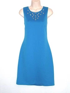 NUEVO CON ETIQUETAS $139 - Belle BADGLEY MISCHKA Vestido de Vaina Embellecido, Cobalto, Talla 10 - Imagen 1 de 4