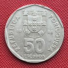 Portugal 1988 Copper-Nickel 50 Escudos. Large World Coin. Better Grade. KM# 636