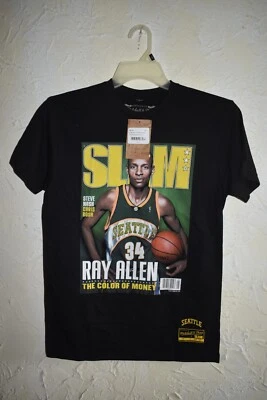 Mitchell & Ness Nostalgia Co Seattle Supersonics Roy Allen No 34 TShirt Sz S NWT - Image 1 of 4