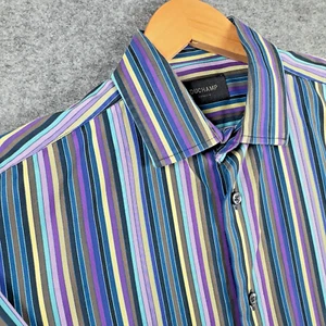 Duchamp Shirt Mens 16" Collar (EU41) Multicolour Stripe Long Sleeve Regular Fit - Picture 1 of 9