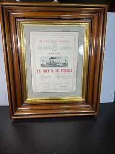 Rare 1865 Steamboat Poster By Louis Tripp People’s Line By Will Hays - Picture 1 of 21