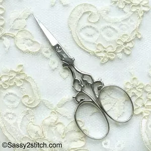 WASA Solingen 3-1/2" Filigree Embroidery Scissors-Nickel - Picture 1 of 2