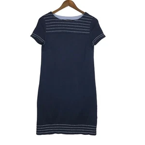 Brooks Brothers Nautical Striped Navy Blue Shift Mini Dress Size Small - Picture 1 of 7