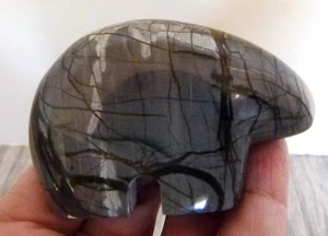 3 1/8" Picasso Jasper ZUNI BEAR FETISH Polished Carving 115g. 4.1 oz. 79mm - Picture 1 of 7