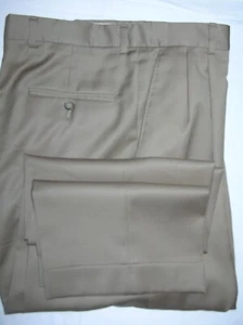 Hart Schaffner Marx Gold Modell taupe Plissee Wolle Anzughose 34 x 31 (P8) - Bild 1 von 5