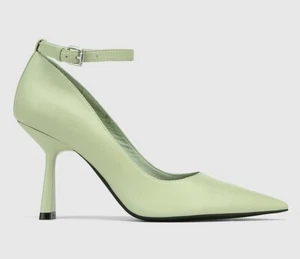 Wittner Quinti Leaf Green Leather Stiletto Heel Pump - Picture 1 of 11