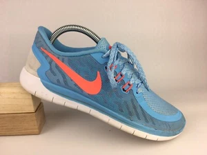 Nike Youth Free 5.0 Blue Running Shoe 725114-400 Sz 7Y US (Womens 9-9.5 equiv) - Picture 1 of 12