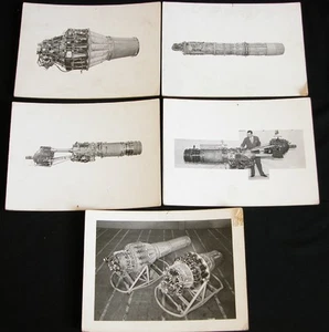 Vintage Lockheed Foto Düsentriebwerk Allison J33-A-37 Turbo T56-A-1 J-71-A-2 USAF - Bild 1 von 11