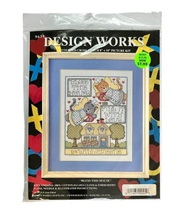 Kit de punto de cruz contado Design Works Bless This House 8x10 NUEVO paquete sellado - Imagen 1 de 4