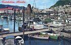Ketchikan Alaska Stedman Street Boat Harbor c. 1963 Postcard