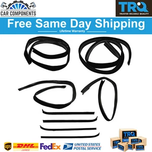 Window Sweep/Run Channel Weatherstrip Seal Set For 1973-79 Ford Bronco F-Series - Picture 1 of 7