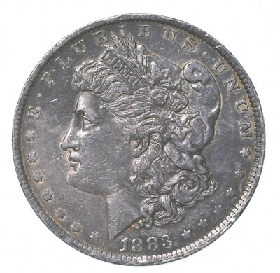 1883-O Morgan Silver Dollar Misaligned Die ERROR *4349 - Image 1 of 3