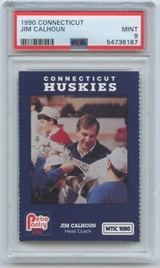 1990 Connecticut Coach JIM CALHOUN RC PSA 9 MINT UCONN HOF - Picture 1 of 2
