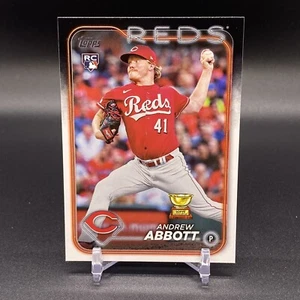 2024 Topps Andrew Abbott RC Gold Cup Cincinnati Reds Rookie #214 - Picture 1 of 2