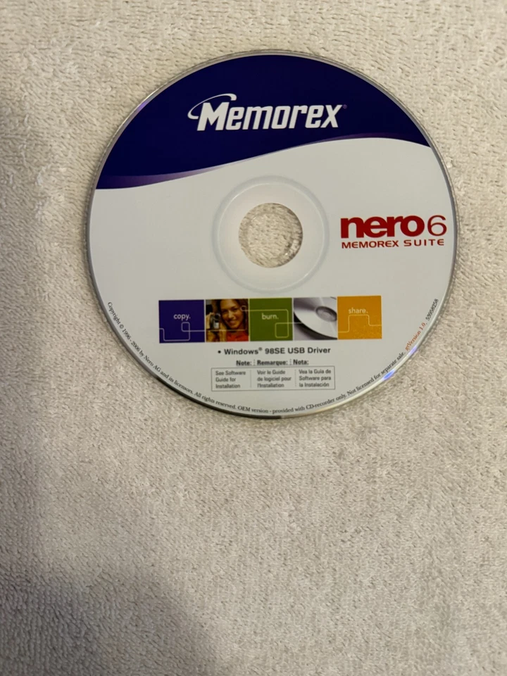 Nero 6 Memorex Suite - (PC 1996-2006) - CD ONLY!!! - Image 1 of 1