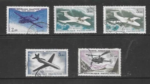 FRANCIA 1960 Air Emisiones Set de 5 2fr-10fr todo en muy buen estado usado SG 1457 - 1460 - Imagen 1 de 1