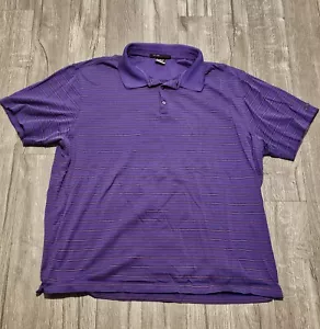 Polo Nike Dri-Fit Tiger Woods Collection 2XL viola con righe rosa golf - Foto 1 di 10