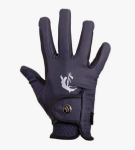 BR " Leda Child " Reithandschuhe Reiten Handschuhe blau Größe: 5 Kind ( 8-9 J. ) - Bild 1 von 24