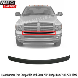Front Bumper Trim Compatible With 2003-2005 Dodge Ram 3500 2500 Black - Picture 1 of 4