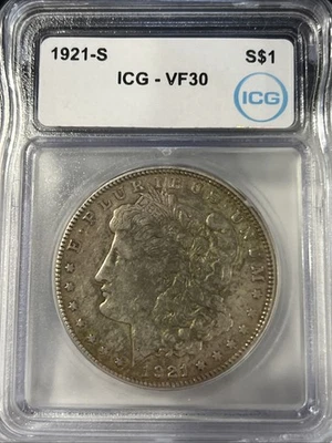 1921-S Last Morgan Silver Dollar Minted in San Francisco - Image 1 of 4