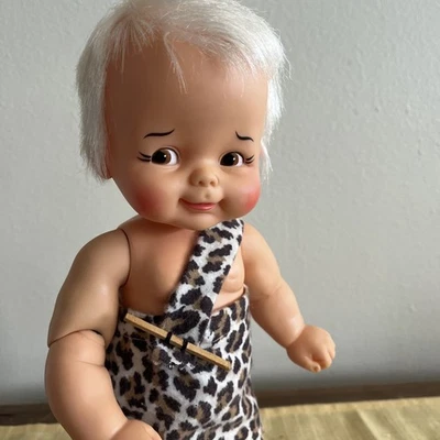 Vintage Ideal Hanna Barbera Bam Bam  Baby Doll 12" Tall BB-12 Marking - Image 1 of 4