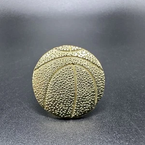 Basketball Gold Tone 1” Letterman Jacket Sport Tie Tack Hat Lapel Stick Pin - Picture 1 of 5