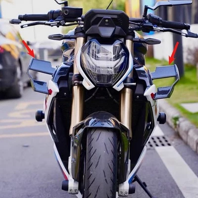 Kits de alerones delanteros de fibra de carbono ABS Carenado para BMW S1000R 2021 2022 23 Foto 1 de 4