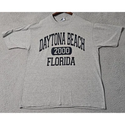 Vintage Daytona Beach Florida 2000 Gray Short Sleeve T Shirt Men's Size XL - Image 1 of 4