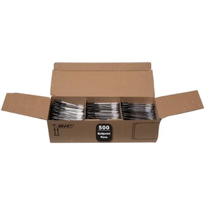 BIC Cristal Xtra Glatt Schwarz Kugelschreiber, Mittlere Spitze 1,0 mm, 500 Stück Packung - Bild 1 von 8