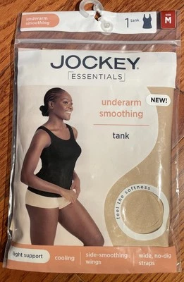 Camiseta sin mangas Jockey Essentials beige suavizante axilas talla mediana nueva en paquete Foto 1 de 4