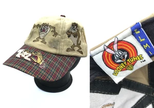 1997 VTG ELMI Warner Bros Looney Tunes TAZ Beige Cap Baseball Hat Cap - Picture 1 of 13
